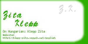 zita klepp business card